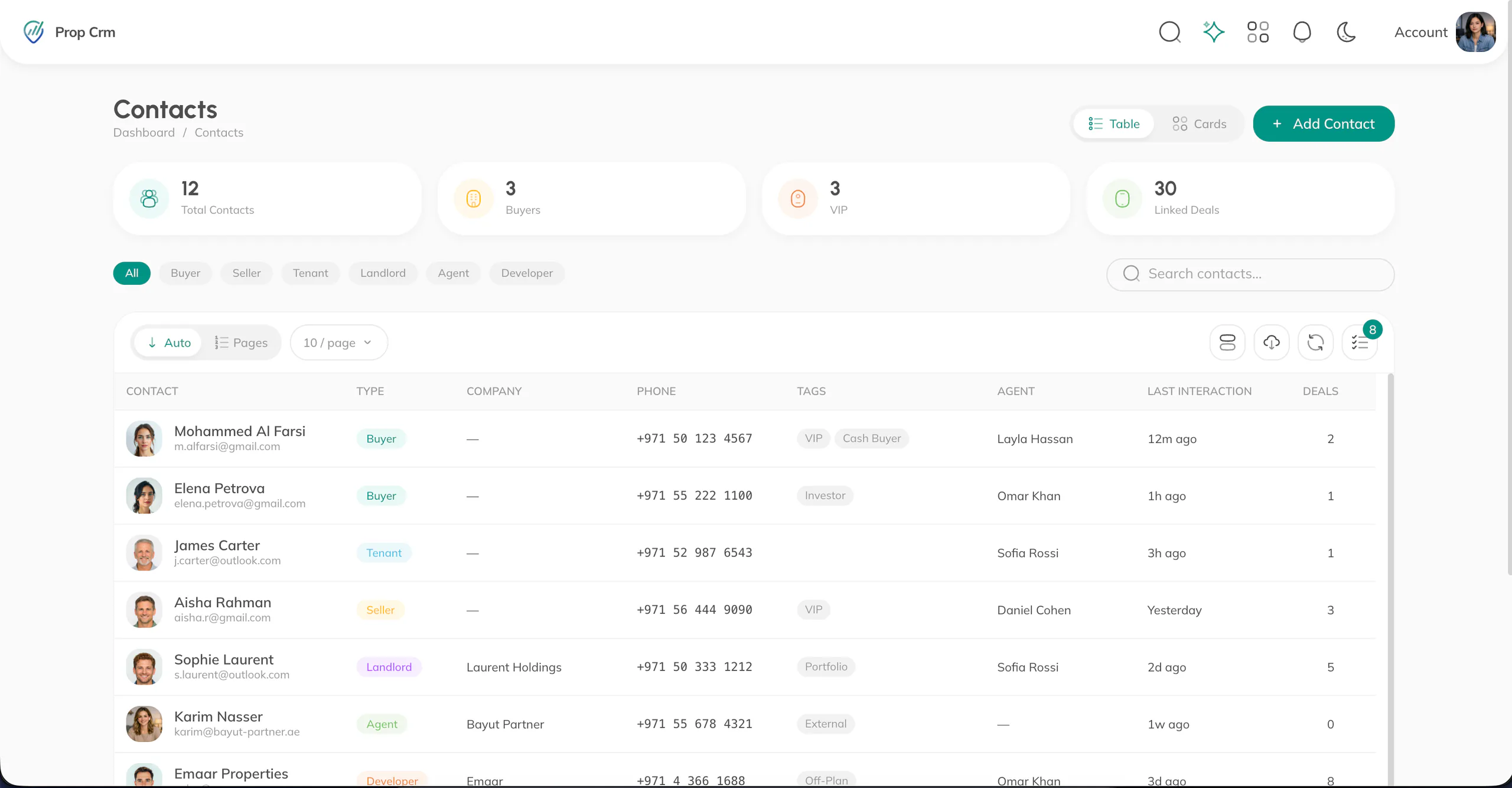 PropCRM Social Media Capture screen